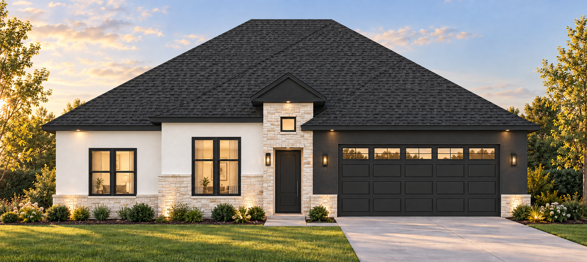 Front Elevation - OPT B for 4002 Enclave Drive, Longview, Texas