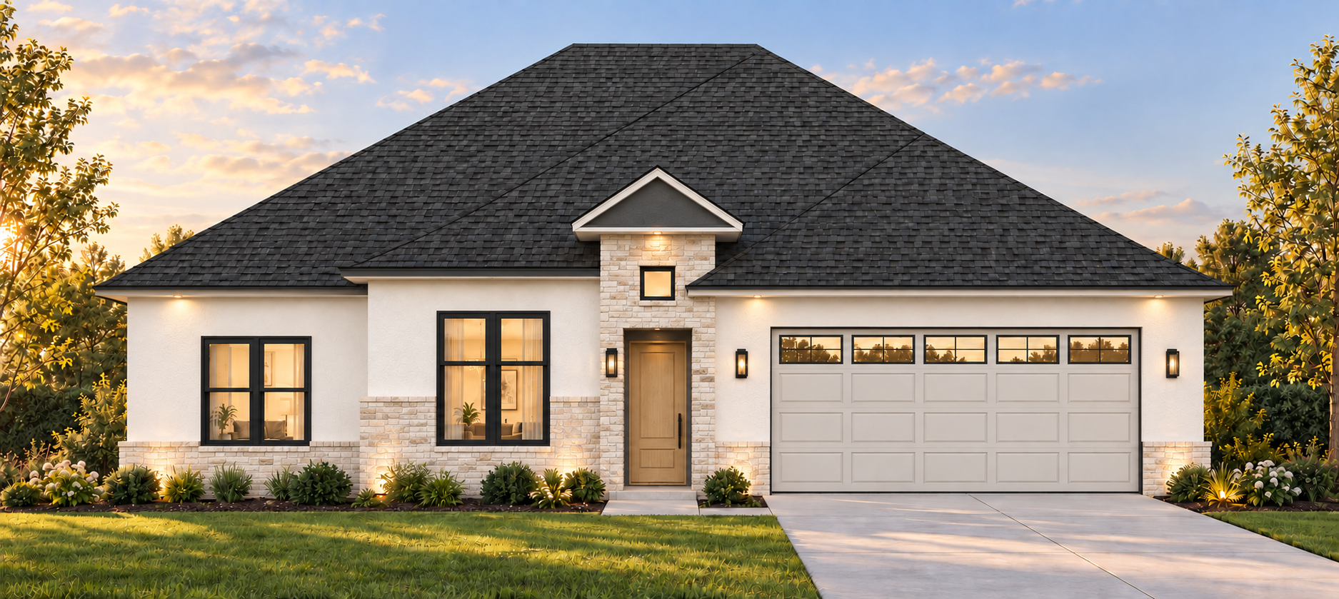 Front Elevation - OPT D for 4002 Enclave Drive, Longview, Texas