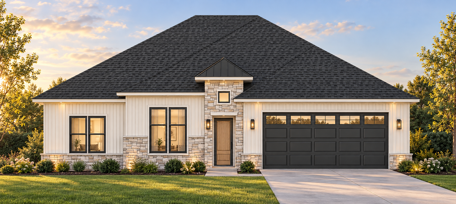 Front Elevation - OPT A for 4002 Enclave Drive, Longview, Texas